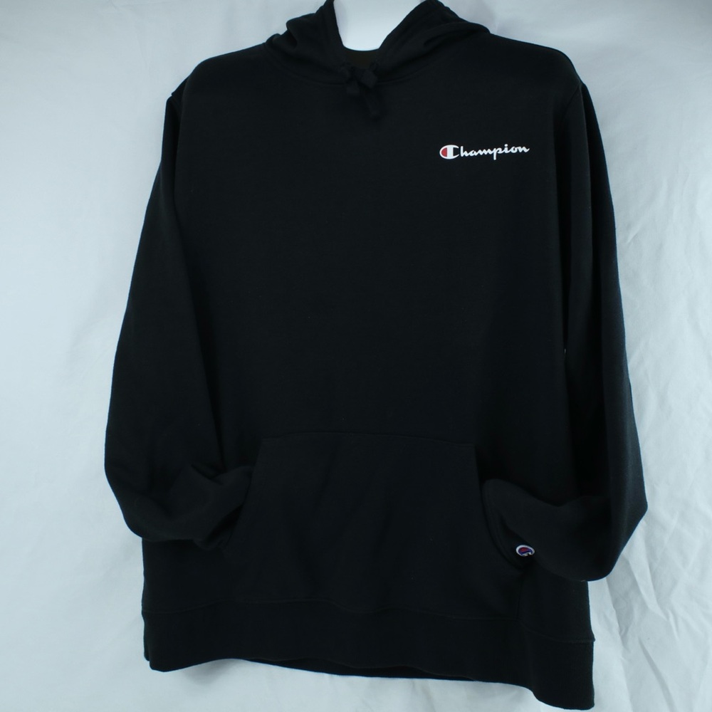 Champion Black Pullover Hoodie‎ Sweater Mens Size L